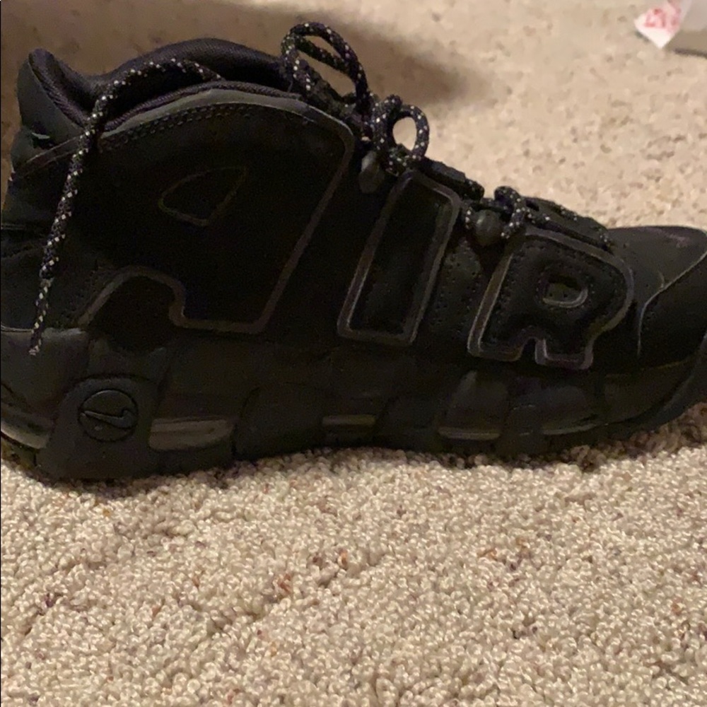 Nike air uptempo obsidian reflectives!